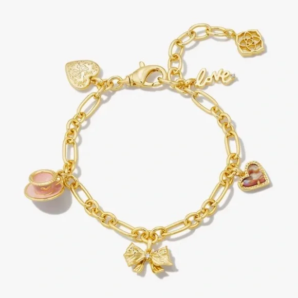 SOLD NEW in gift box. Loveshackfancy Kendra Scott Charm Bracelet - Picture 3 of 5